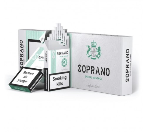  Сигареты Soprano Menthol Superslims (Сопрано Ментол Суперслимс)
