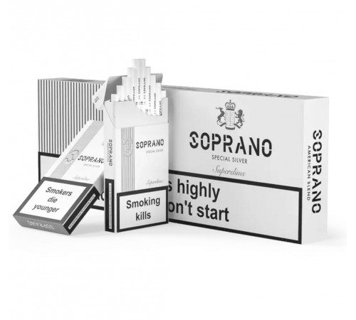  Сигареты Soprano Special Silver Superslims (Сопрано Сильвер Суперслимс)