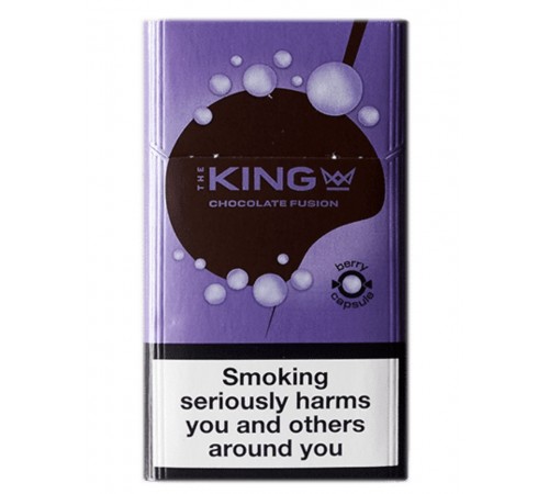 Купить Сигареты The King Chocolate Blueberry Capsule (Кинг Шоколад Кнопка Черника) оптом