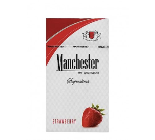 Купить Сигареты Manchester Strawberry SuperSlims Клубника
